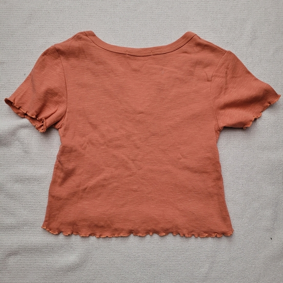 Adorable Crop Top! Gorgeous Persimmon Color! - Picture 3 of 4